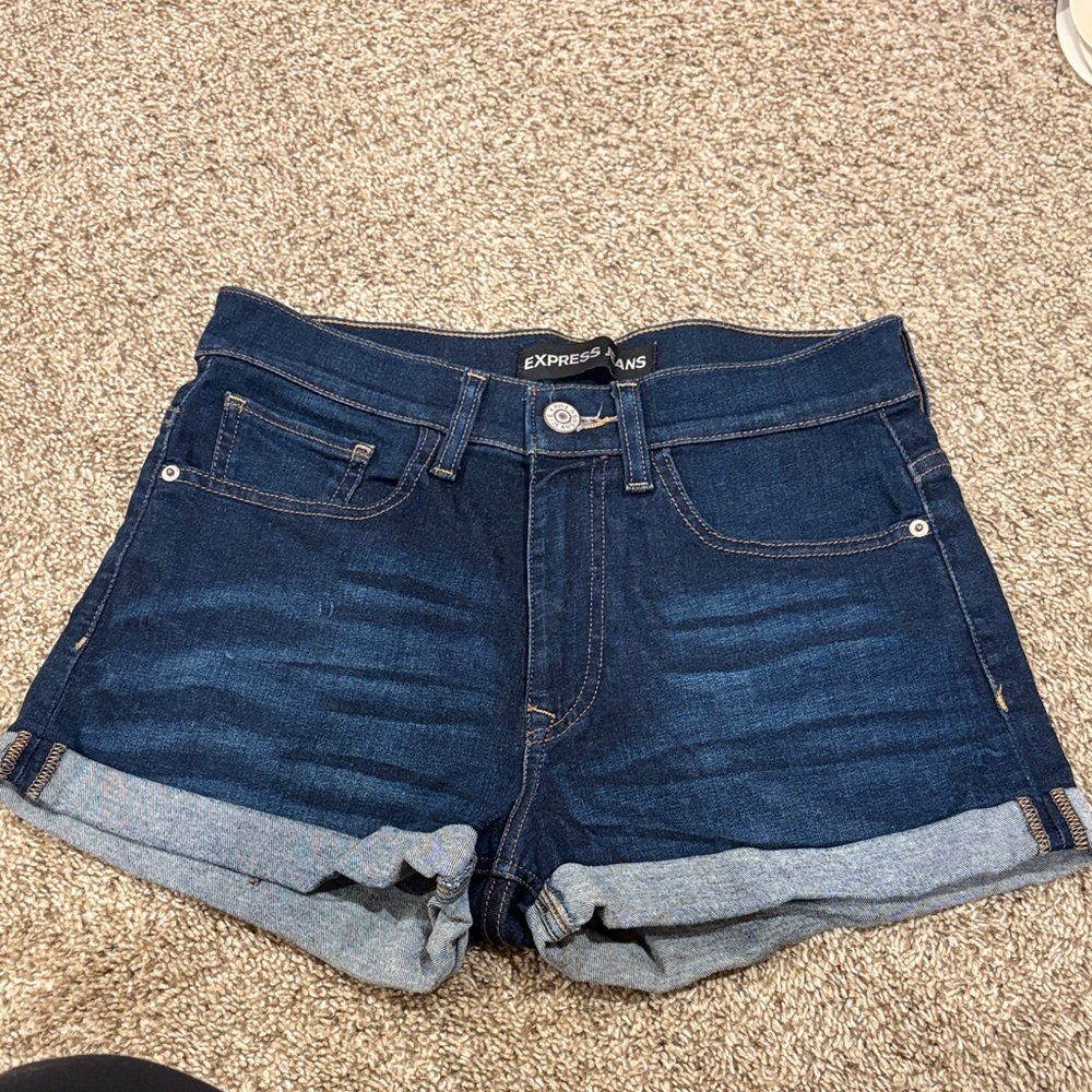 Express Women's Deep Indigo Jean Shorts